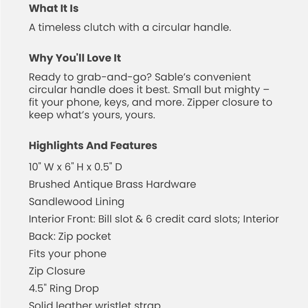 HOBO Sable wristlet. - Picture 6 of 6